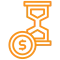 orange time is money icon